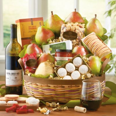 <span style=color:#bb0011>NEW</span> Crater Lake Gift Basket Deluxe with Wine