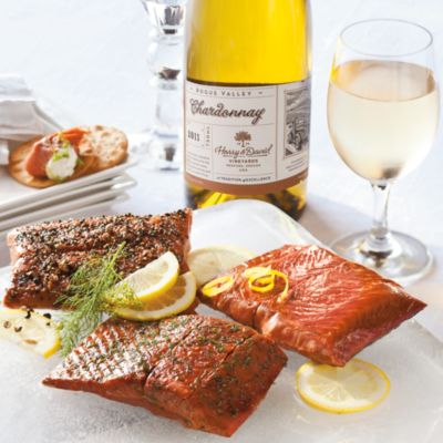 Wild Alaskan Salmon Trio with Wine