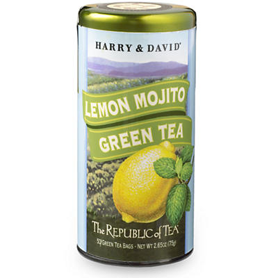 Indulge with this aromatic green tea complete with the flavors of mint and lemon. An exclusive Harry & David offering, this delightful beverage also makes a great iced tea.