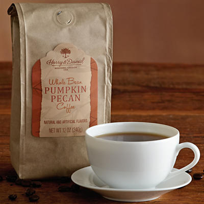 For those who prefer to buy coffee online, Harry & David has distilled the flavors of fall into a warm, seasonal blend. This tasty flavored coffee gift, bearing accents of pumpkin spice and nutty peca