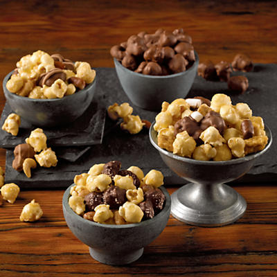 Our Moose Munch Gourmet Popcorn is the ultimate specialty caramel corn snack. The rich, buttery caramel-covered corn is carefully made in small batches in our own specially equipped candy kitchen. We'
