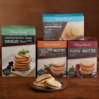 Delight in four boxes of premium cookies carefully crafted in our Southern Oregon bakery. We offer a variety of delicious cookie gift options, ranging from perennial favorites like blackberry and rasp