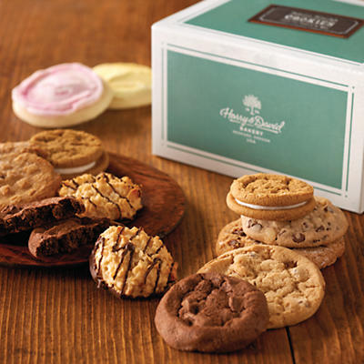 Select one dozen cookies from this delectable array of gourmet delights. Choose from a variety of classic and innovative flavors, from homestyle white chocolate raspberry and double chocolate chunk to