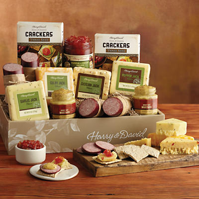 Our Classic Gourmet Sausage and Cheese Gift brims with plenty of delicious sausage, cheese, and crackers, plus the ideal condiments to round them out. We've chosen a pair of our favorite types of saus