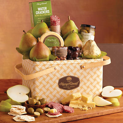 We've created the ultimate picnic basket full of delicious sweet and savory treats. Whether you're having a picnic outdoors or by the fireside, this basket has everything you need. Delight in salami, 