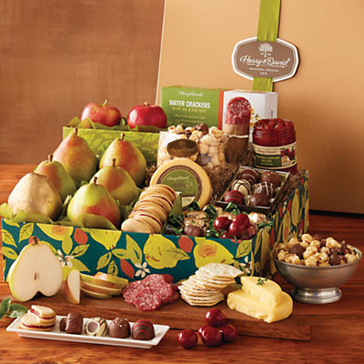 Our founders, Harry and David, loved to create new gourmet treat and snack assortments that everyone could enjoy, and this gift box is the perfect example of their delightful gift creations. Filled wi