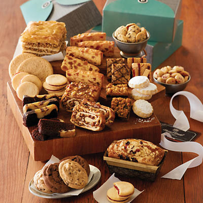 This distinctive tower is filled with gourmet cakes, cookies, and swirls handcrafted in our own bakery by a team of artisan bakers. Our bakers have developed recipes over time that produce exquisite t