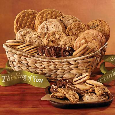 Our Pick Your Occasion Cookie Basket makes a wonderful custom gift for a number of occasions. It's packed with delicious cookies handcrafted right here in our bakery, including white chocolate raspber