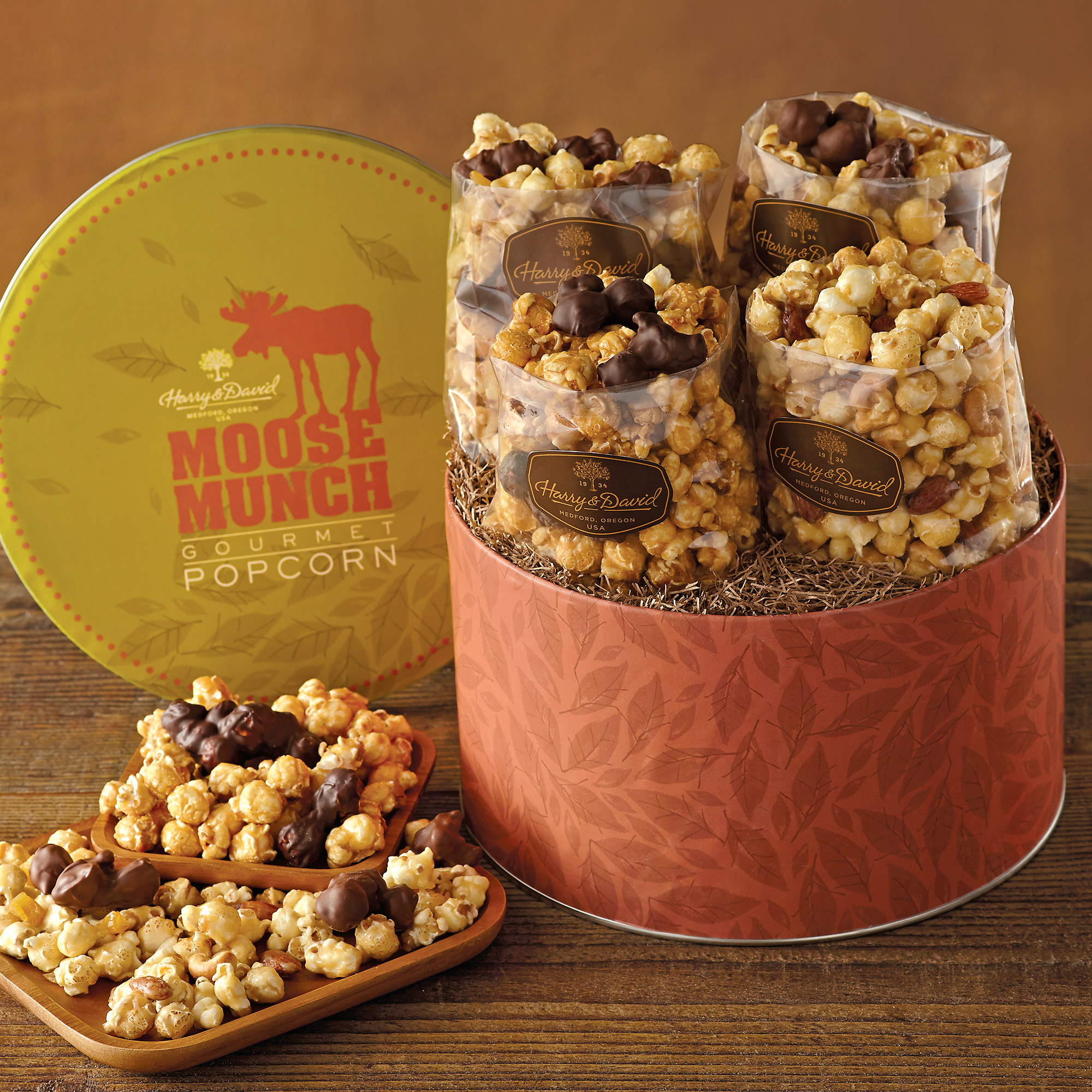 Harvest Moose Munch® Gourmet Popcorn Tin Popcorn Tin Gifts