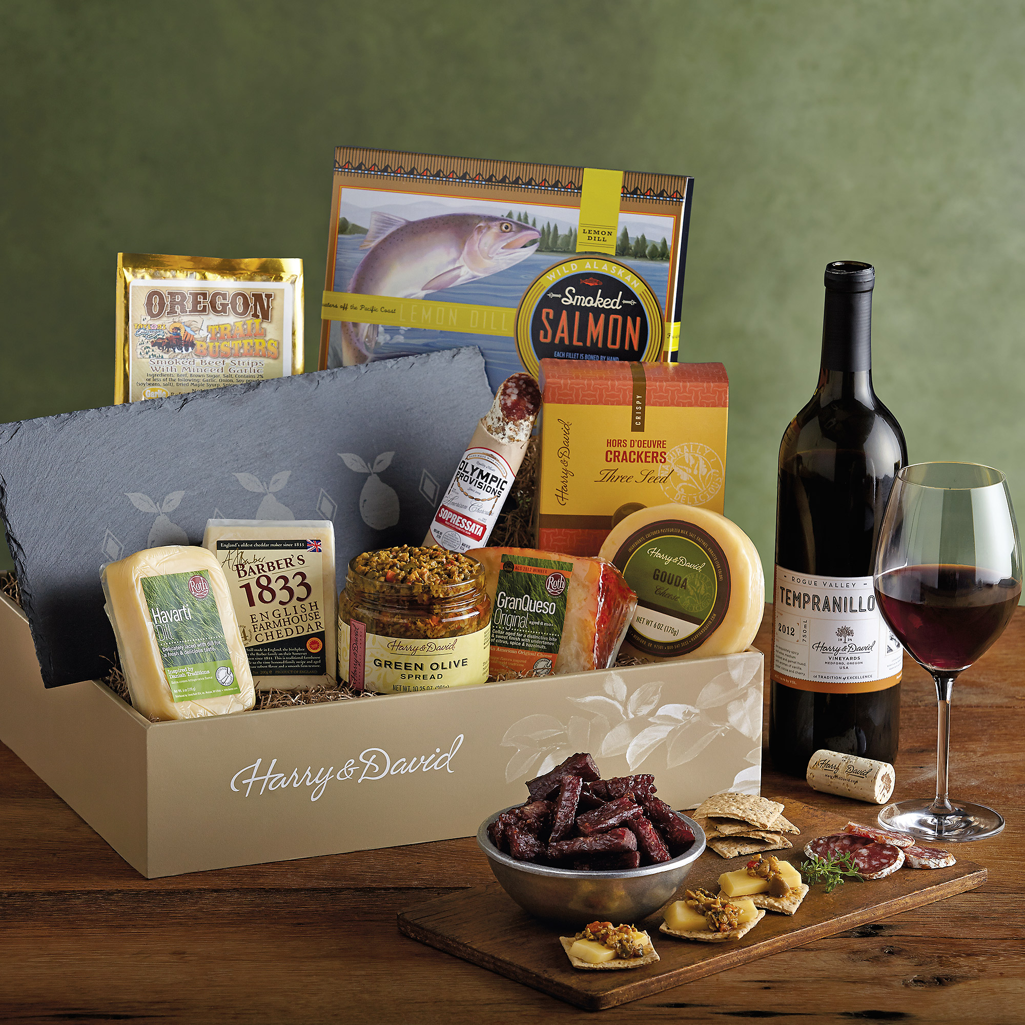 Artisan Meat and Cheese Gift with Wine Wine Gifts Harry & David