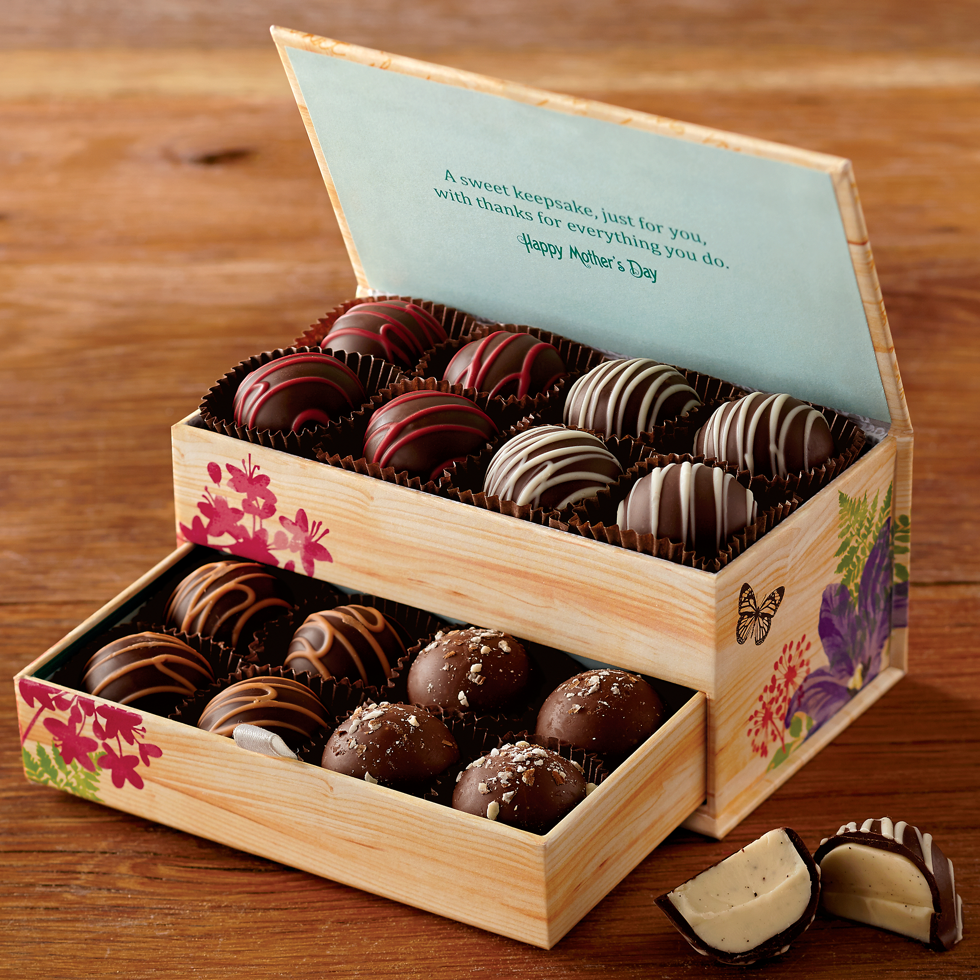 Mother's Day Jewelry Box with Chocolate Truffles Chocolate Delivery