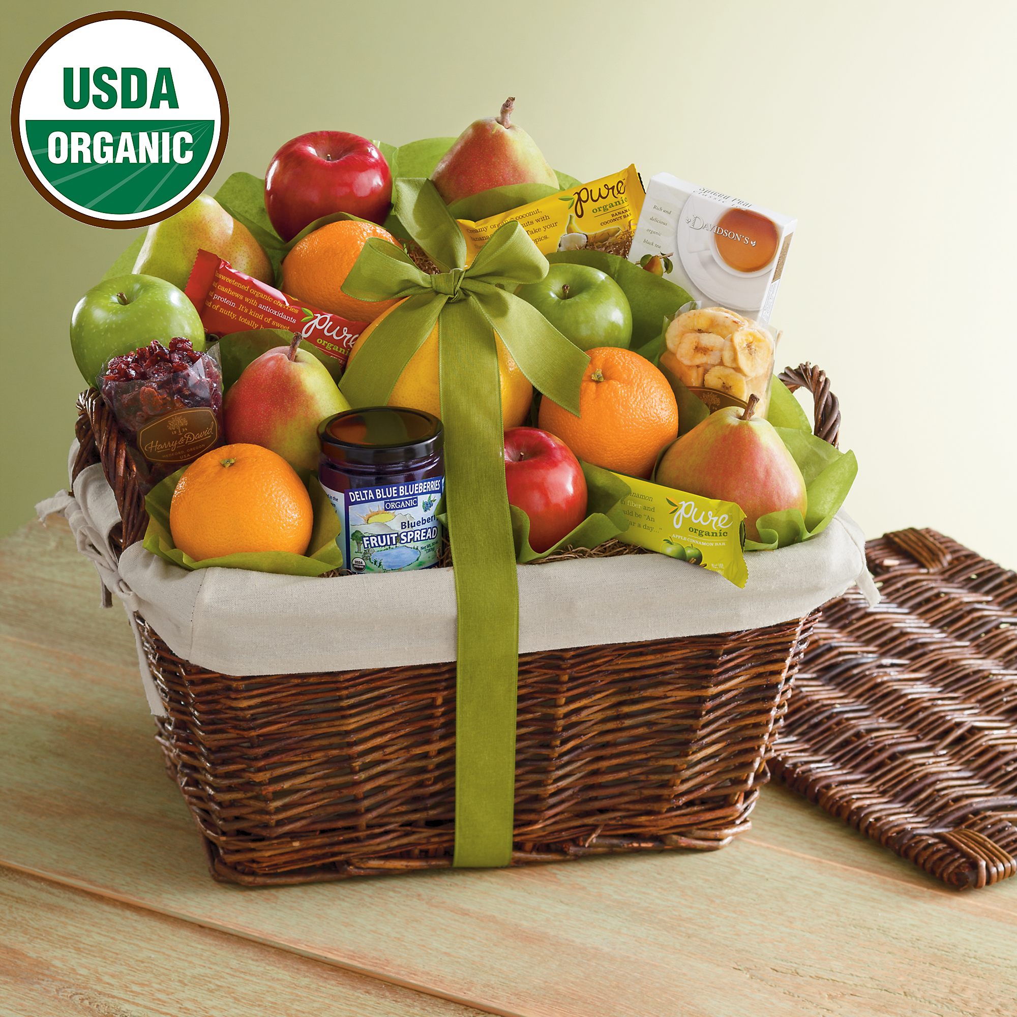 Deluxe Organic Fruit Gift Basket Fruit Gifts Delivered