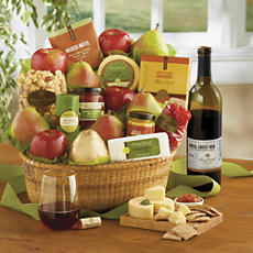 Roxy Ann Gift Basket Deluxe with Wine