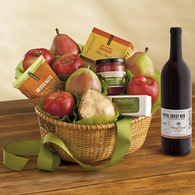 Roxy Ann Gift Basket Classic with Wine