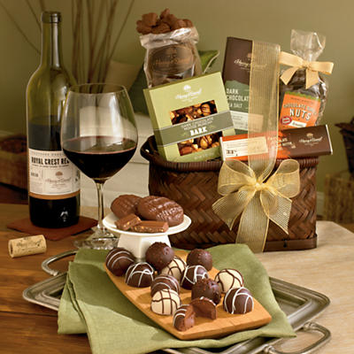<span style=color:#bb0011>NEW</span> Chocolate Gift Basket with Wine <span style=color:#bb0011>NEW</span> Chocolate Gift Basket with Wine