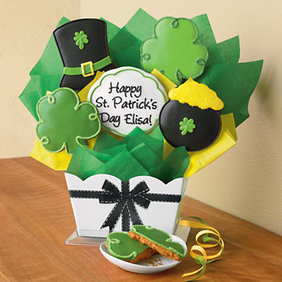 Personalized St. Patrick's Day Cookie Bouquet Personalized St. Patrick's Day Cookie Bouquet