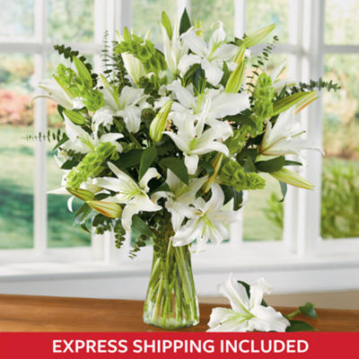 <span style=color:#bb0011>NEW</span> White Lily Bouquet <span style=color:#bb0011>NEW</span> White Lily Bouquet