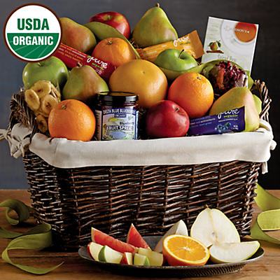 Deluxe Organic Fruit Gift Basket - 24495