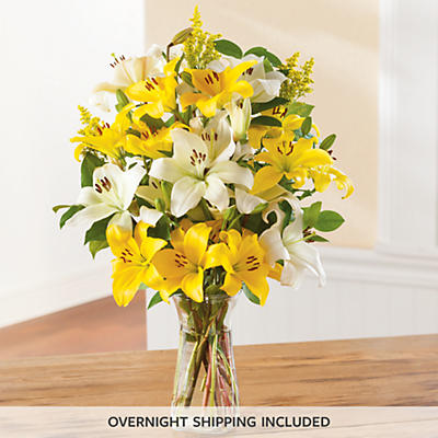 White and Yellow Lily Bouquet White and Yellow Lily Bouquet