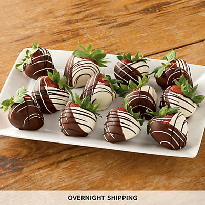 Hand Dipped Chocolate Covered Strawberries - One Dozen Hand Dipped Chocolate Covered Strawberries - One Dozen