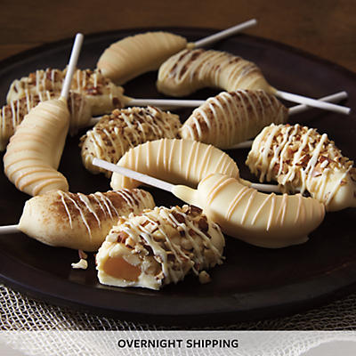 NEW Hand Dipped White Chocolate Covered Peach Slices - One Dozen NEW Hand Dipped White Chocolate Covered Peach Slices - One Dozen