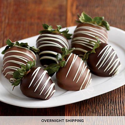 NEW Triple Hand Dipped Chocolate Covered Strawberries - Half Dozen NEW Triple Hand Dipped Chocolate Covered Strawberries - Half Dozen