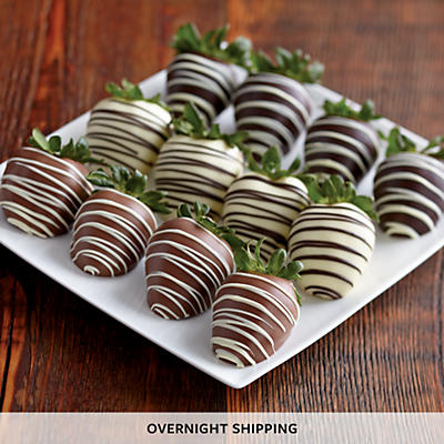 NEW Triple Hand Dipped Chocolate Covered Strawberry Medley - One Dozen NEW Triple Hand Dipped Chocolate Covered Strawberry Medley - One Dozen