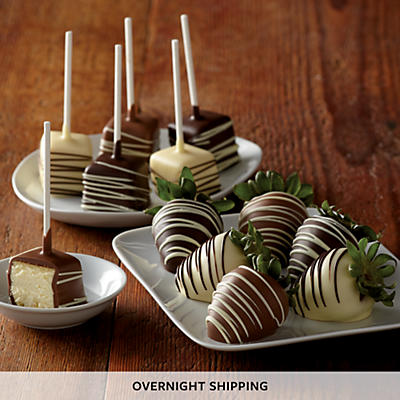 NEW Hand Dipped Chocolate Covered Strawberries and Cheesecake Pops - Half Dozen Each NEW Hand Dipped Chocolate Covered Strawberries and Cheesecake Pops - Half Dozen Each