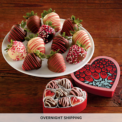 strawberries chocolate gift covered box valentine harryanddavid chocolates